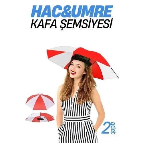 Hac Umre Kafa Şemsiyesi Güneş Koruma Şemsiyesi 2 Adet 721726 ürün görseli 1