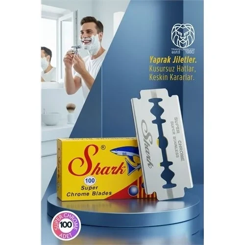 Shark Super Chrome 100’Lüpremium Paket - Profesyonel Jilet ürün görseli 1