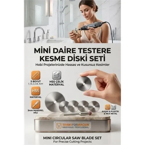 Hobi Makine Uyumlu Hss Mini Testere Disk Seti 6 Parça - Ahşap Metal Gravür Ucu 723176 ürün görseli 1