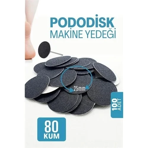 25 Mm Pododisk - Nasır Sökücü Pedikür Makinesi Yedek Pedler 100 Adet 722073 ürün görseli 1