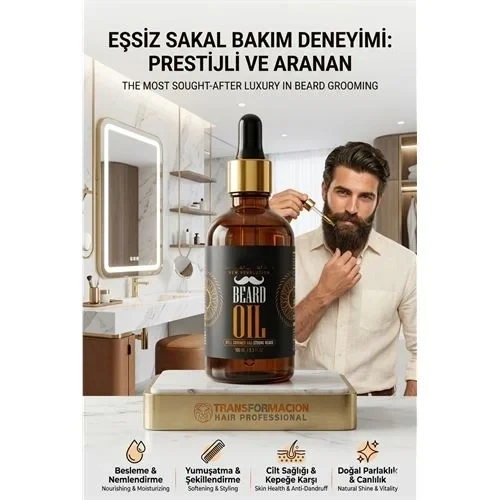 Yoğun Sakallara Bakım Yağı Yumuşatıcı Kaşıntı Kepek Önleyici 100Ml 723075 ürün görseli 1