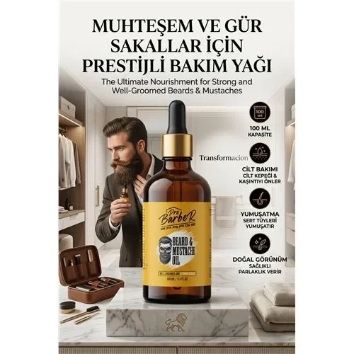 Yoğun Sakal Bıyıklara Bakım Yağı Yumuşatıcı Kaşıntı Kepek Önleyici 100Ml 723074 ürün görseli 1