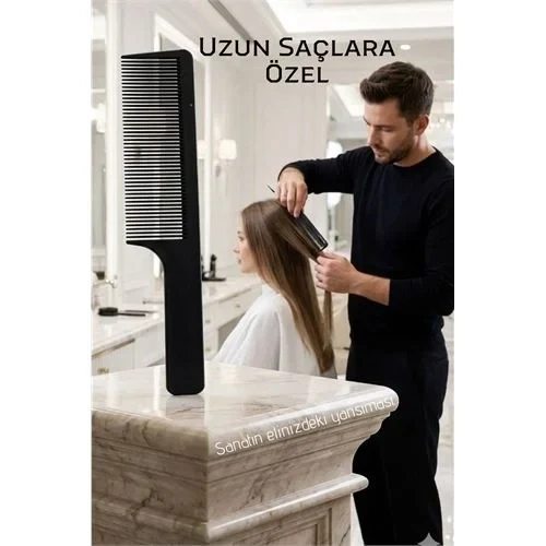 Profesyonel Antistatik Uzun Saç Kesim Tarağı – Isıya Dayanıklı Ergonomik 23 Cm 722594 ürün görseli 1