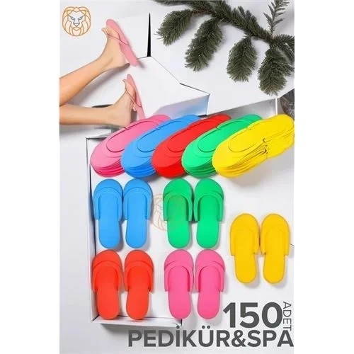 150 Çift Tek Kullanımlık Spa & Otel Terliği – Pedikür Terliği , Pedikür Masaj İçin İdeal 719699 ürün görseli 1