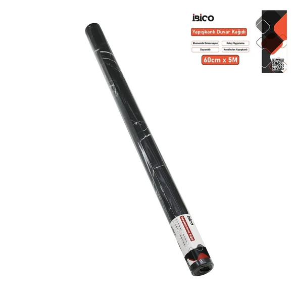 5Mt X 60Cm Si̇yah Mermer Desenli̇ Tezgah Üstü Folyo Sti̇cker - Duvar Kağit Kendi̇nden Yapişkanli - Eko Dekorasyon - Dayanikli (5047) ürün görseli 1