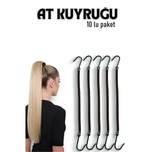 Kancalı At Kuyruğu Lastik Toka 10 Adet 717249 ürün görseli 1