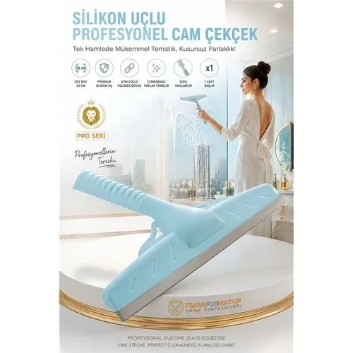 34 Cm Silikon Uçlu Profesyonel Cam Çekçek - Tasarım Estetiği Kusursuz Temizlik 723197 ürün görseli 1