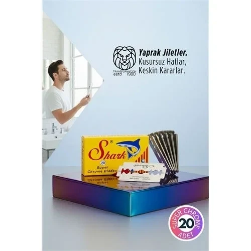 Shark Super Chrome 20’Li Paket - Profesyonel Jilet 717187 ürün görseli 1