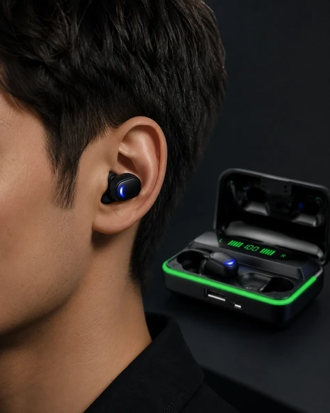 Bluetooth 5.1 Kulaklığı Led Ekranlı Kulaklık ürün görseli 1
