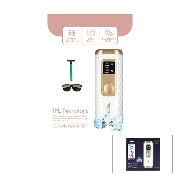 Ipl Buz Epi̇latör - Epi̇lasyon Ci̇hazi 5 Farkli Mod - Lcd Ekran Tüm Vücut Uygun Sel-6049 (5047) ürün görseli 1