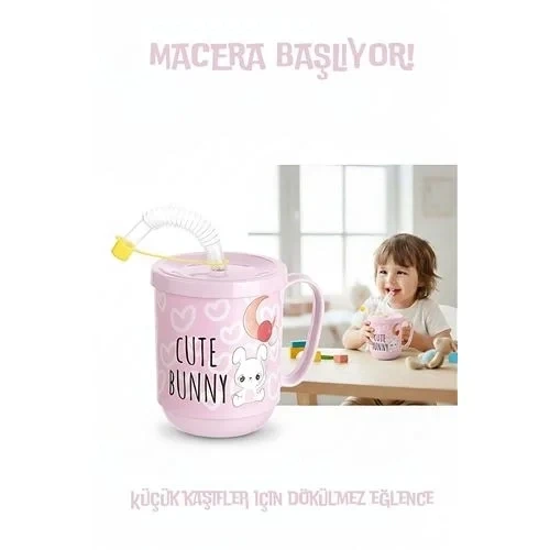 Pipetli Çocuk Bardağı 350 Ml -Alıştırma Bardağı Suluk ürün görseli 1