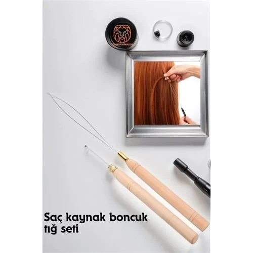 Saç Boncuk Uzatma Keratin Tığı Misina Seti 720393 ürün görseli 1