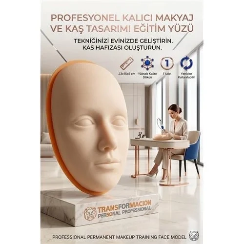 3D Kalıcı Makyaj Pratik Yüzü, Silikon Microblading Kaş Dudak Eğitim Mankeni 723165 ürün görseli 1