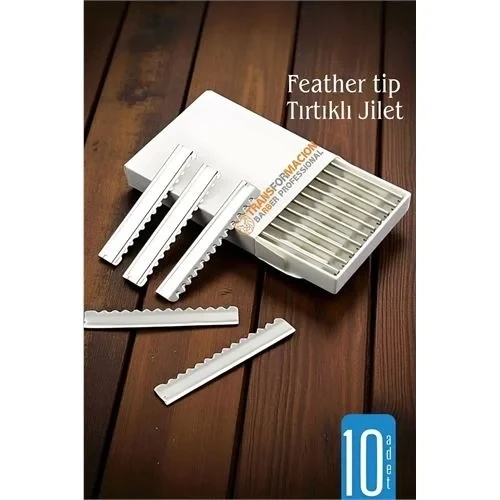 Feather Tip Tırtıklı Ustura Jileti 10 Adet 722119 ürün görseli 1