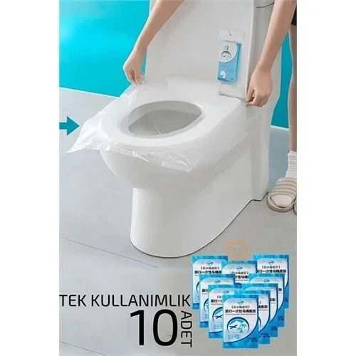 Klozet Kapağı Kılıfı Hijyenik Seyahat Tek Kullanımlık Klozet Wc Örtüsü 10 Adet 720808 ürün görseli 1