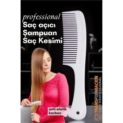 Dolaşık Saç Açıcı Tarak - Şampuan Saç Boyası Tarağı - Geniş Dişli Saç Kesim Tarağı Profesyonel 721784 ürün görseli 1