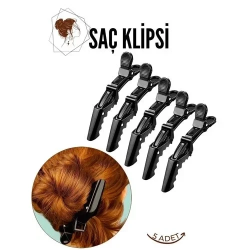 Saç Pensi Saç Klipsi 5 Adet Crocodile ürün görseli 1