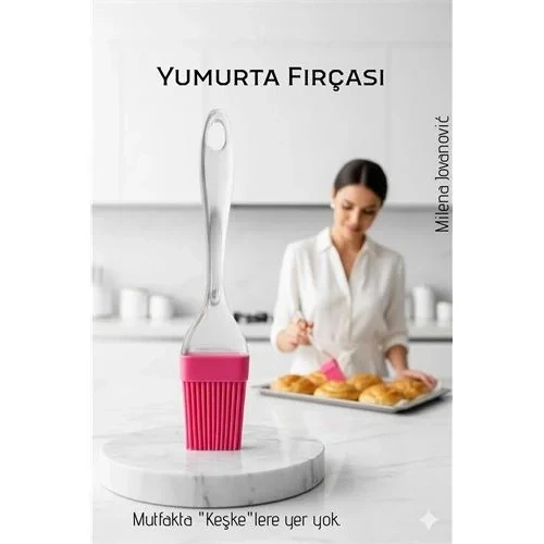 Silikon Yumurta Yağlama Fırçası- Isıya Dayanıklı Kompakt Mutfak Yardımcısı 722587 ürün görseli 1