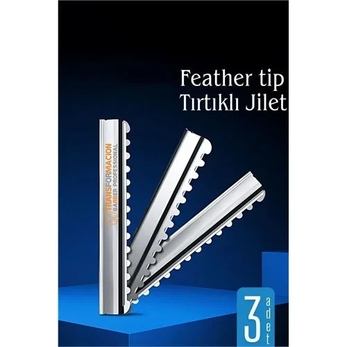 Feather Tip Tırtıklı Ustura Jileti 3 Adet 722120 ürün görseli 1