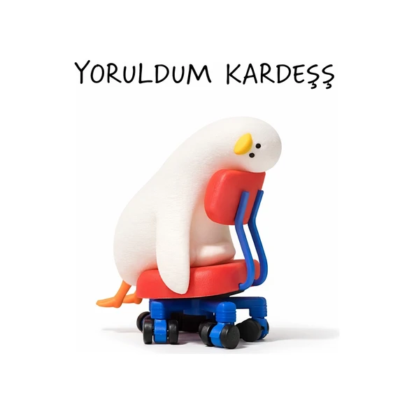 Keyifsiz Ördek Biblo ? | Dönen Tekerlekli Sandalyeli Dekoratif Figür | Eğlenceli ürün görseli 1