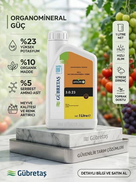 Gübretaş Leolife-M 3.0.23 - 1 Lt, Sıvı Organomineral Gübre ürün görseli 1