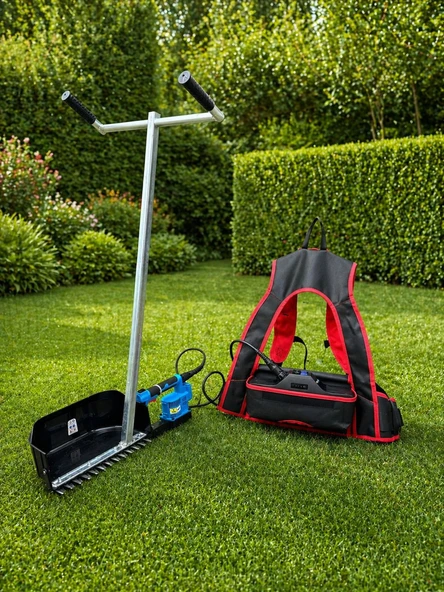 ADER Tutma Saplı Akülü Zıpkalı Ot Kesme Makinesi 30 Cm Çift Bıçaklı ürün görseli 1