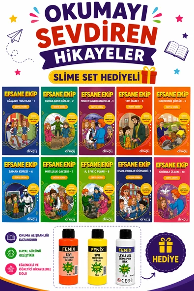 3.ve 4.Sınıflar İçin Efsane Ekip Hikaye Seti (Slime Set Hediye) ürün görseli 1