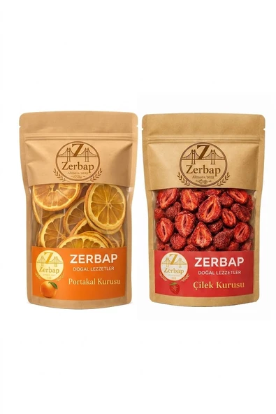 Doğal Lezzetler Kurutulmuş Portakal & Çilek Kurusu 2'li Avantaj Seti (2 x 100 g) ürün görseli 1
