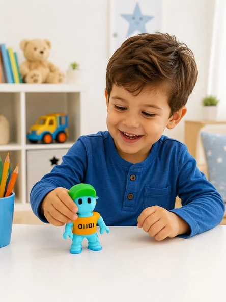 Stumble Guys  Esnek Fiğür Oyuncak Robot Guy - Resim 5