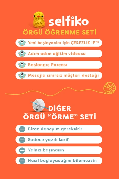 Selfiko Baybaykuş Örgü İpi Seti - Resim 5