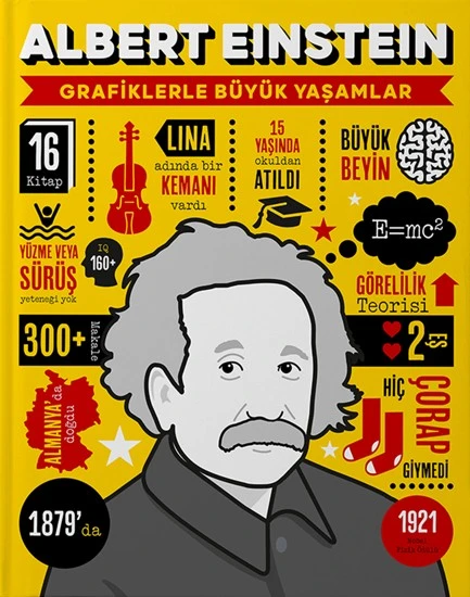 Albert Einstein Grafiklerle Büyük Yaşamlar Ciltli ürün görseli 1