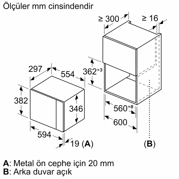BOSCH BEL524MS0 ANKASTRE MİKRODALGA - Resim 5