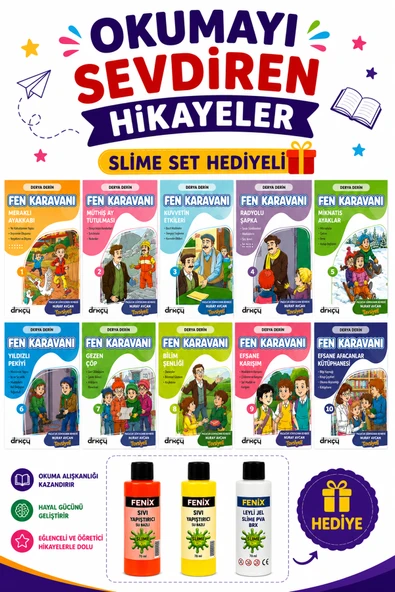 3.ve 4.Sınıflar İçin Fen Karavanı Hikaye Seti (Slime Set Hediye) ürün görseli 1