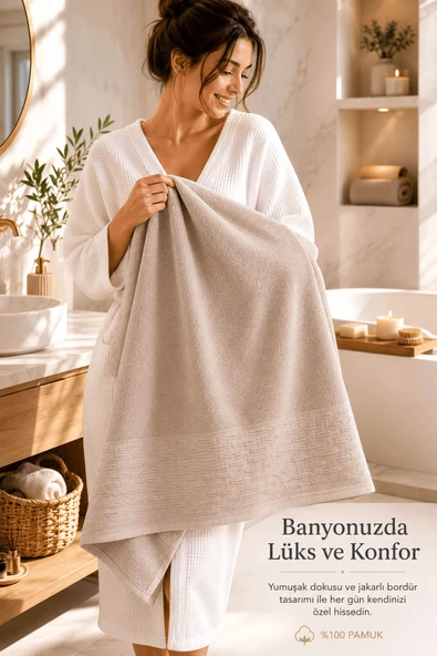 Banyo Havlusu %100 Pamuk 90x150 cm Linea Collection 650 Gr ürün görseli 1