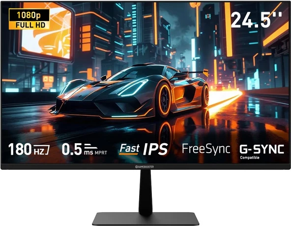 GameBooster GB-25F180FF 24.5" 180Hz Fast IPS 0.5ms Fhd 1*hdmı+1*dp Rgb Flat Gaming Monitör ürün görseli 1
