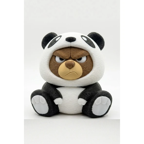 Sevimli Panda Kostümlü Huysuz Ayıcık Figür / Anahtarlık – Dekoratif Mini Oyuncak & Hediye ürün görseli 1