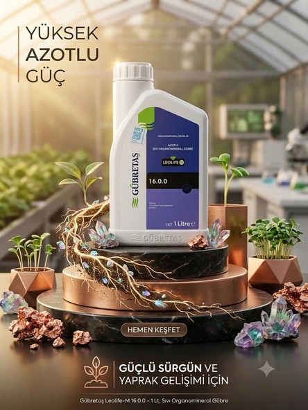 Gübretaş Leolife-M 16.0.0 - 1 Lt, Sıvı Organomineral Gübre ürün görseli 1