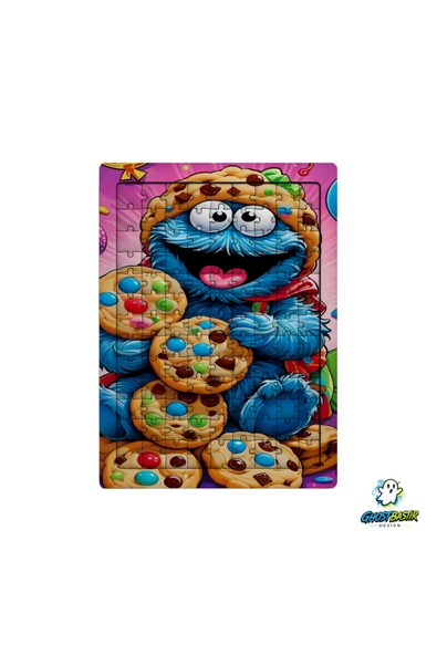 Kurabiye Canavarı 99 Parça Ayaklı Puzzle – Dekoratif Çocuk Yapbozu 0219 ürün görseli 1