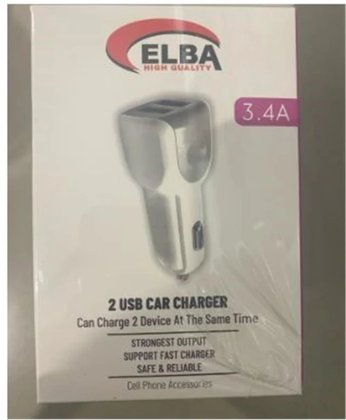 Elba ELB28-AR3P ELBA 3.4A  2USB ARAÇ BAŞLIK ürün görseli 1