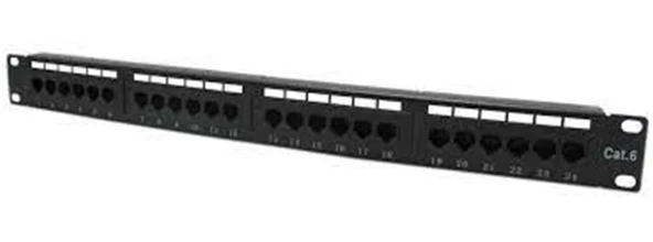 Teldata 24 Port Cat6 Utp Patch Panel Dolu ürün görseli 1