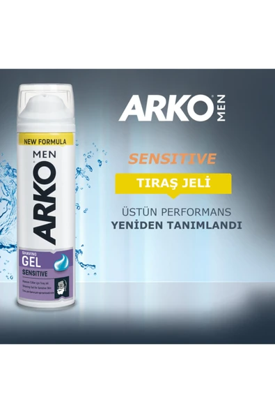 Arko Men Tıraş Jeli Sensitive Hasssac Ciltler 200ml - Resim 4