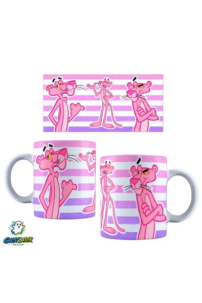 Pembe Panter Kupa Bardak | Tek Adet K0354 ürün görseli 1