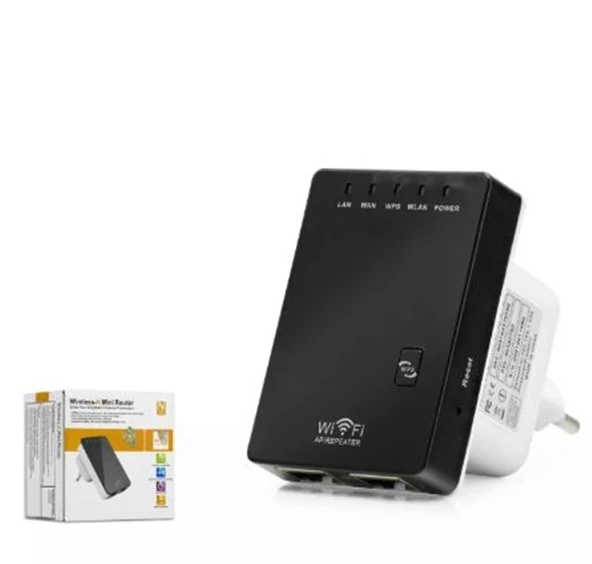 Hadron Hd9101 Wifi Repeater+ Router+Ap 300Mbps Siyah ürün görseli 1