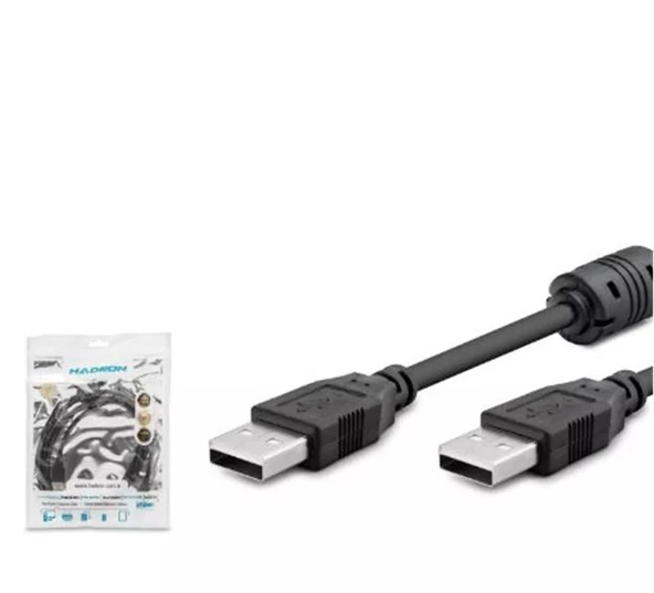 Hadron Hdx7532 Usb To Usb Kablo 1.5M Siyah ürün görseli 1