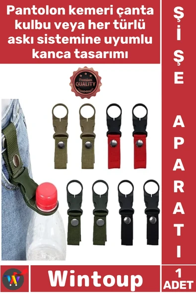 #ŞişeAparatı Kamp Doğa Seyahat Çanta Pantolon Askı Pratik Sağlam Portatif Su Şişesi Taşıma Aparatı ürün görseli 1