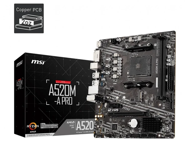 MSI MB A520M-A PRO ürün görseli 1