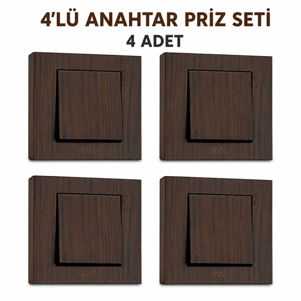 Asyagrup Ovivo Ceviz Anahtar 4 Adet ürün görseli 1