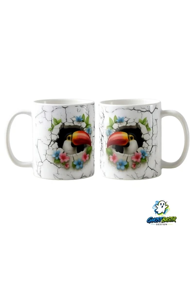 Tukan Kuşu Kupa Bardak | Tek Adet K0441 ürün görseli 1