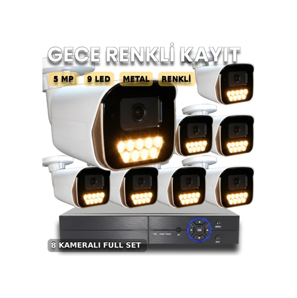 Tam Kapsam: Omnı-8x Metal Kasa Full Hd Renkli Gece Güvenlik Sistemi ürün görseli 1