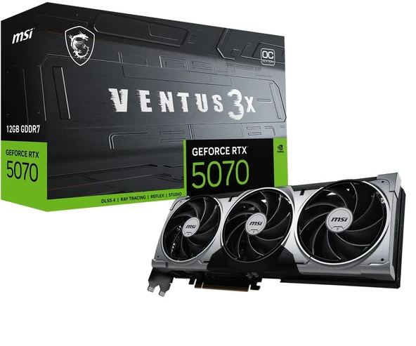MSI VGA RTX 5070 12G VENTUS 3X OC ürün görseli 1
